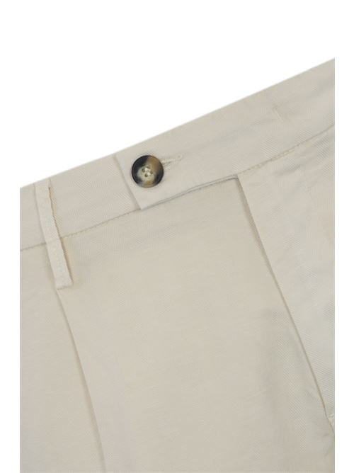 Pantalone Mucha in cotone e lino avorio RE-HASH | P0081 7F1390004